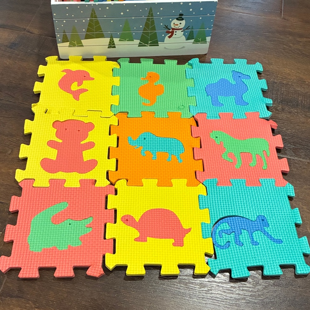 Vibrant Foam Building Blocks Set for Kids 36 Pieces Learning toys Animals Color